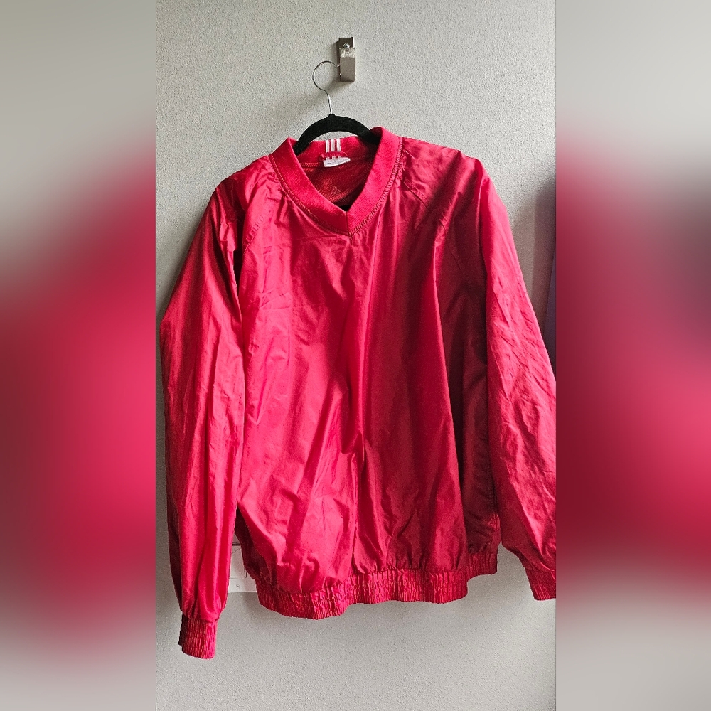 Adidas Red Pullover Windbreaker